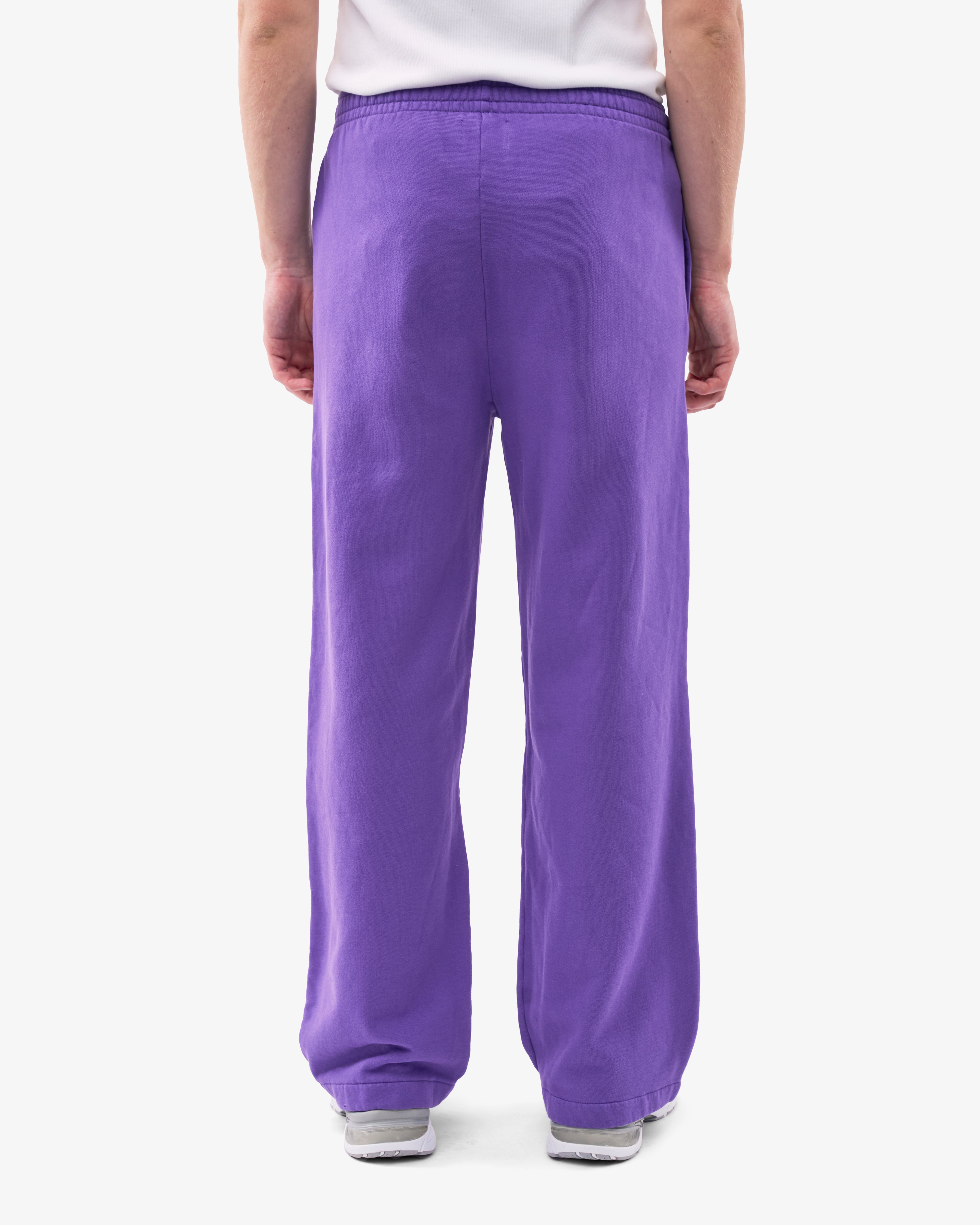 Organic Straight Leg Sweatpants for Women - Soft Comfortable Lounge Pants - Ultra Violet Purple Yoga Joggers - Perfect for Home, Workout & Travel