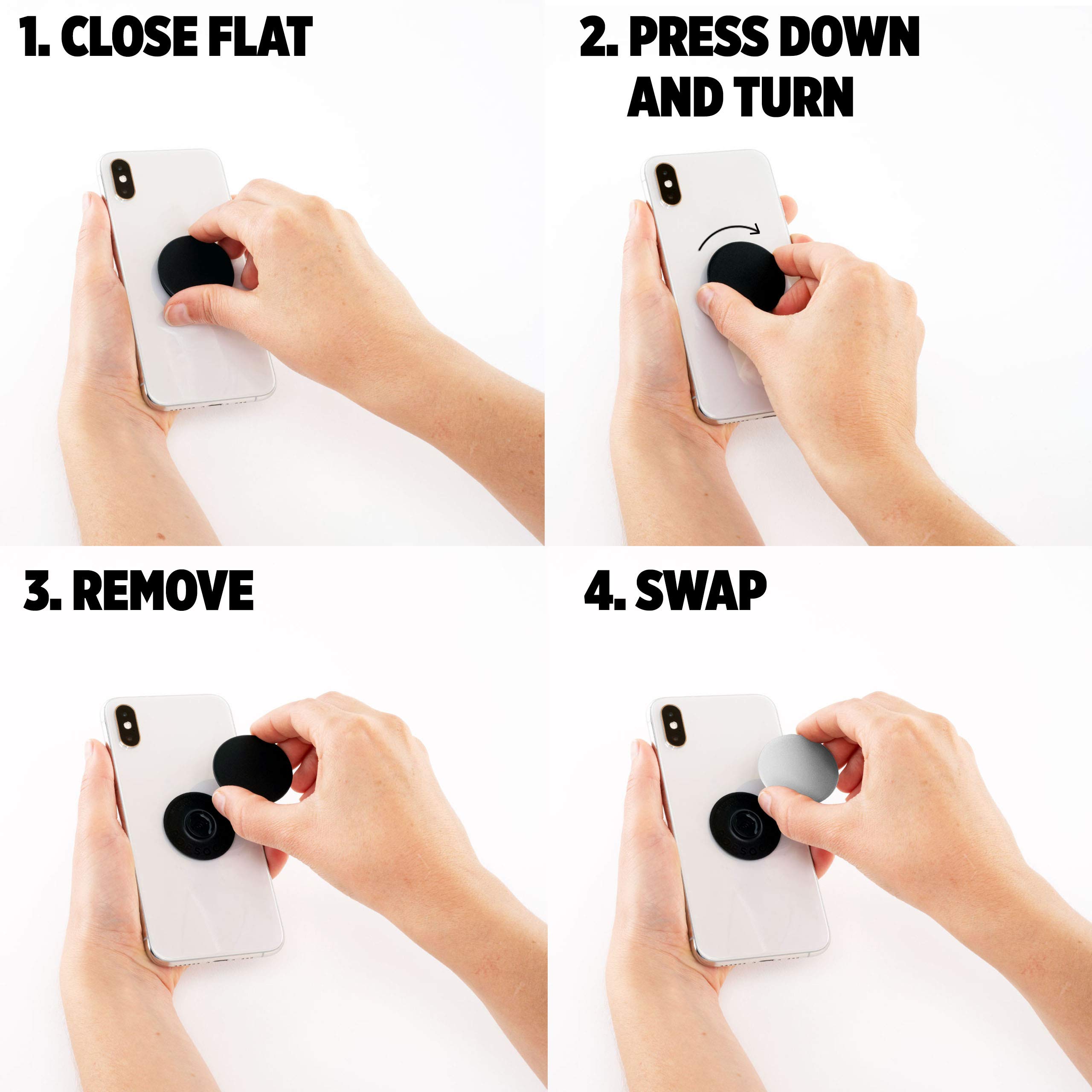 PopSockets PopGrip: Expandable Phone Grip & Stand with Interchangeable Top - Star Chart Design for Secure Phone Holding, Perfect for Selfies, Video Calls & Hands-Free Viewing