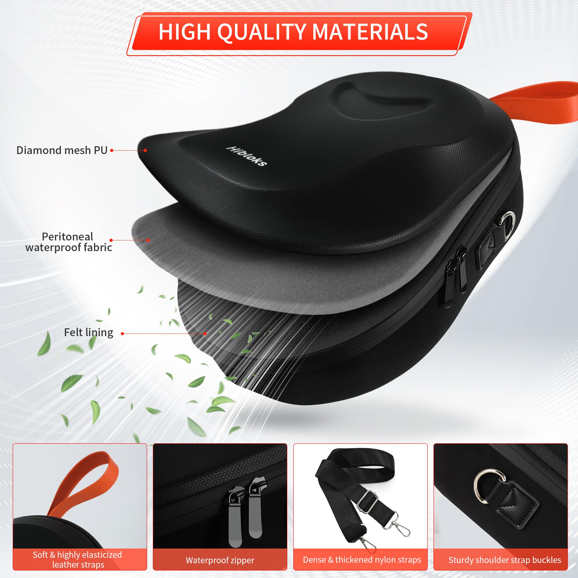 HiBloks Magnetic Charging Carrying Case for Meta Quest 2 & Quest 3S - Large Capacity Hard Travel Storage for Oculus Quest 3S Headset, Controllers & Accessories | Portable Protective Backpack for VR Gaming, Travel & Home Organization