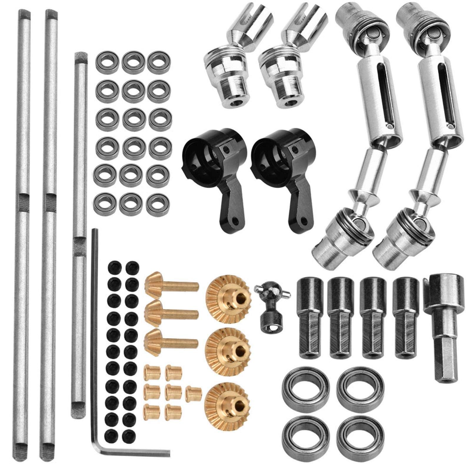 EVTSCAN Full Metal RC Upgrade Parts Set for WPL 1:16 6WD Military Truck - Durable Off-Road Accessories for Crawler & Trail Driving Adventures