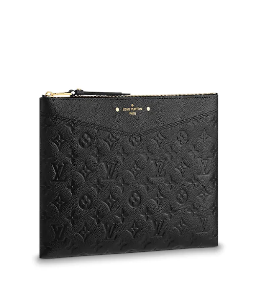 Louis Vuitton LV Daily Pouch Monogram Empreinte Leather Crossbody Bag Black - Perfect for Work, Travel & Everyday Use