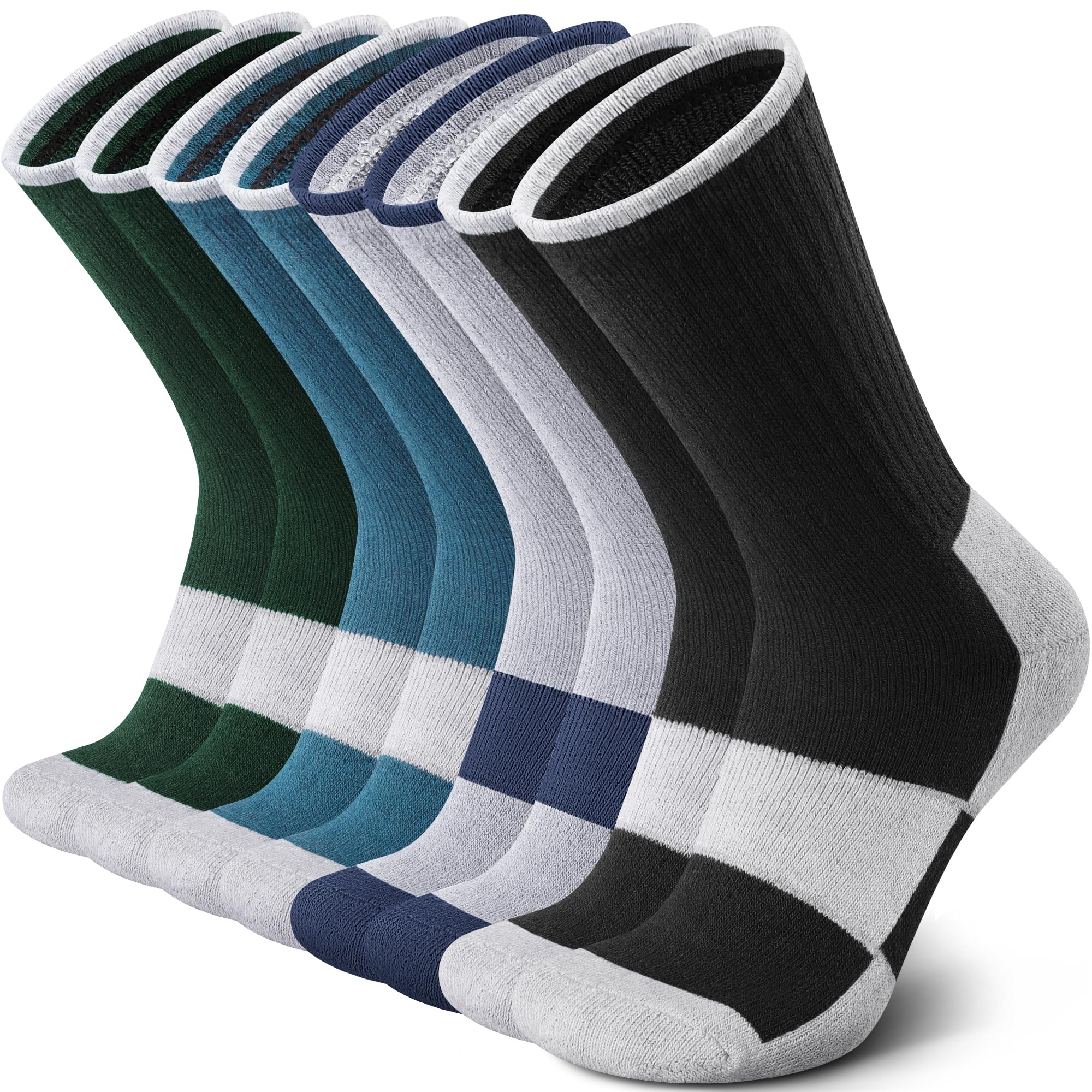 Men's Thermal Wool Socks 4-Pack - Thick Warm Winter Hiking Crew Socks for Cold Weather - Perfect for Outdoor Activities, Snow Boots & Daily Comfort