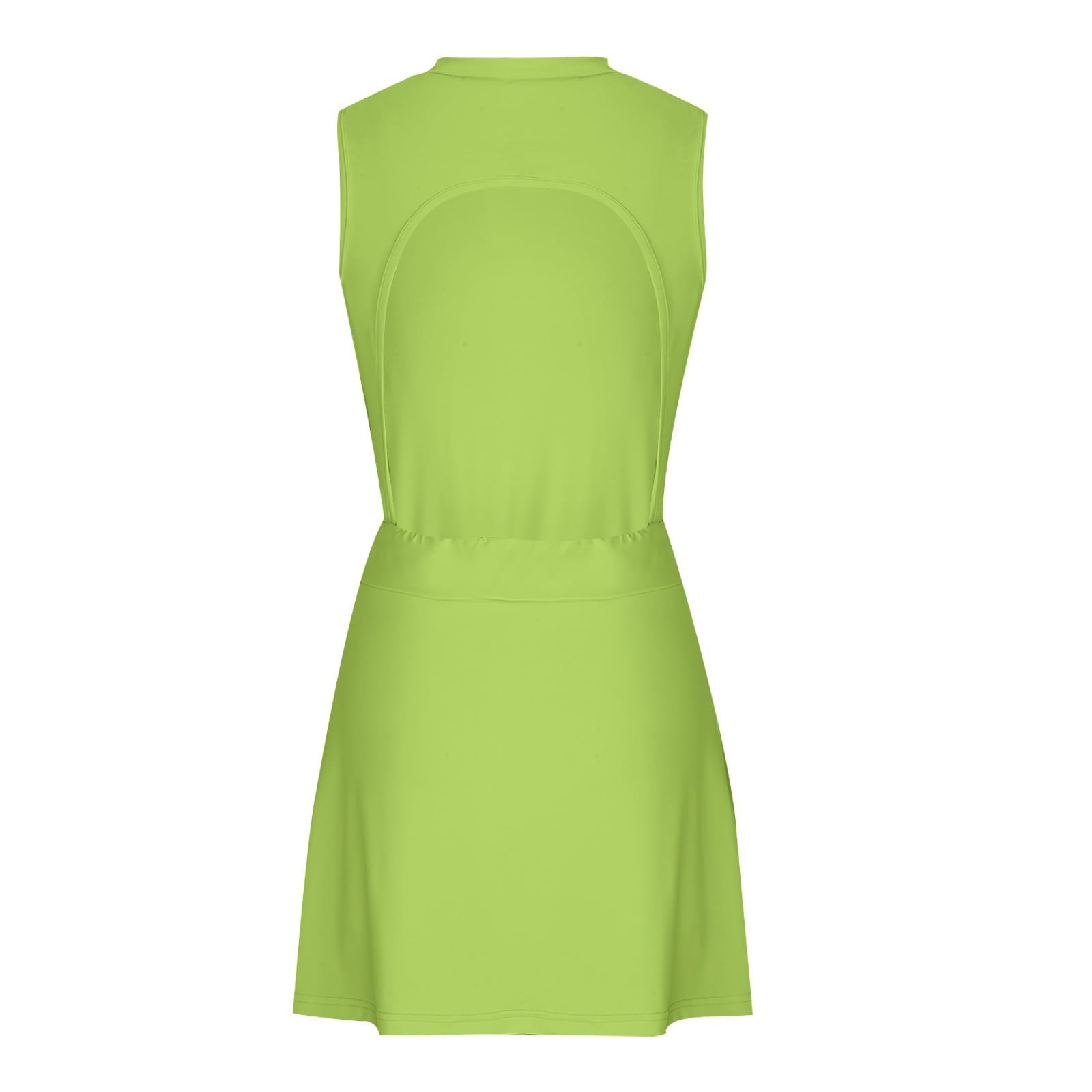 2024 Women's Summer Tennis Dresses - Sleeveless Workout Romper with Built-in Shorts & Open Back | Athletic Jumpsuits for Tennis, Gym & Outdoor Sports