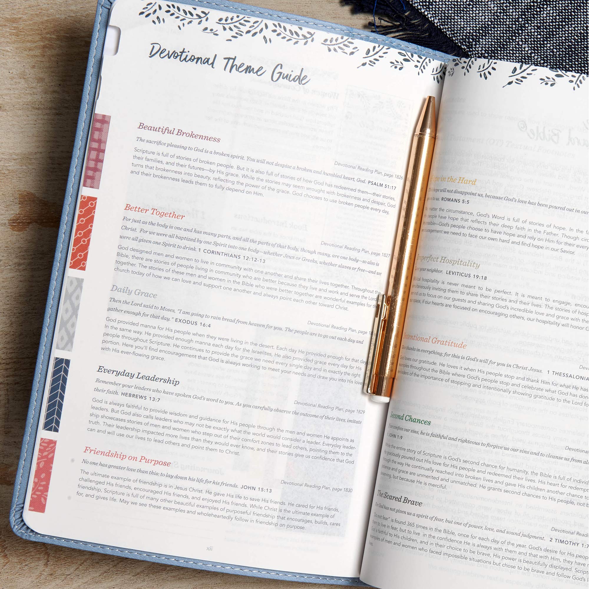 CSB Devotional Bible - Blue LeatherTouch, Indexed, Devotionals & Journaling for Women's Daily Faith