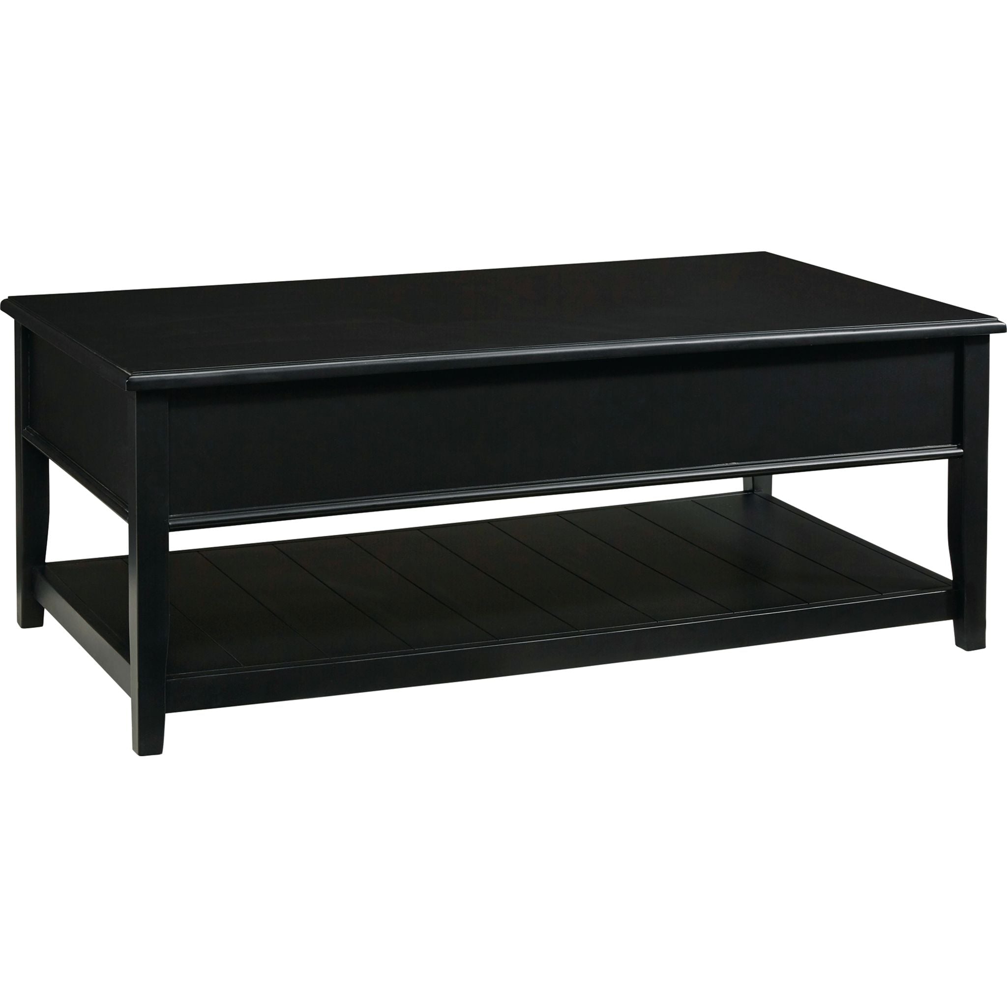 Beckincreek Modern Coffee Table - Black Wooden Living Room Furniture for Home Decor, Sofa Table, Center Table - Perfect for Living Room, Lounge, Office