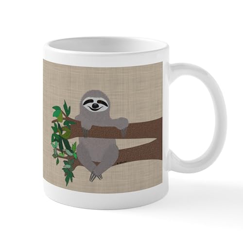 White - Sloth 11 Oz Ceramic Mugs