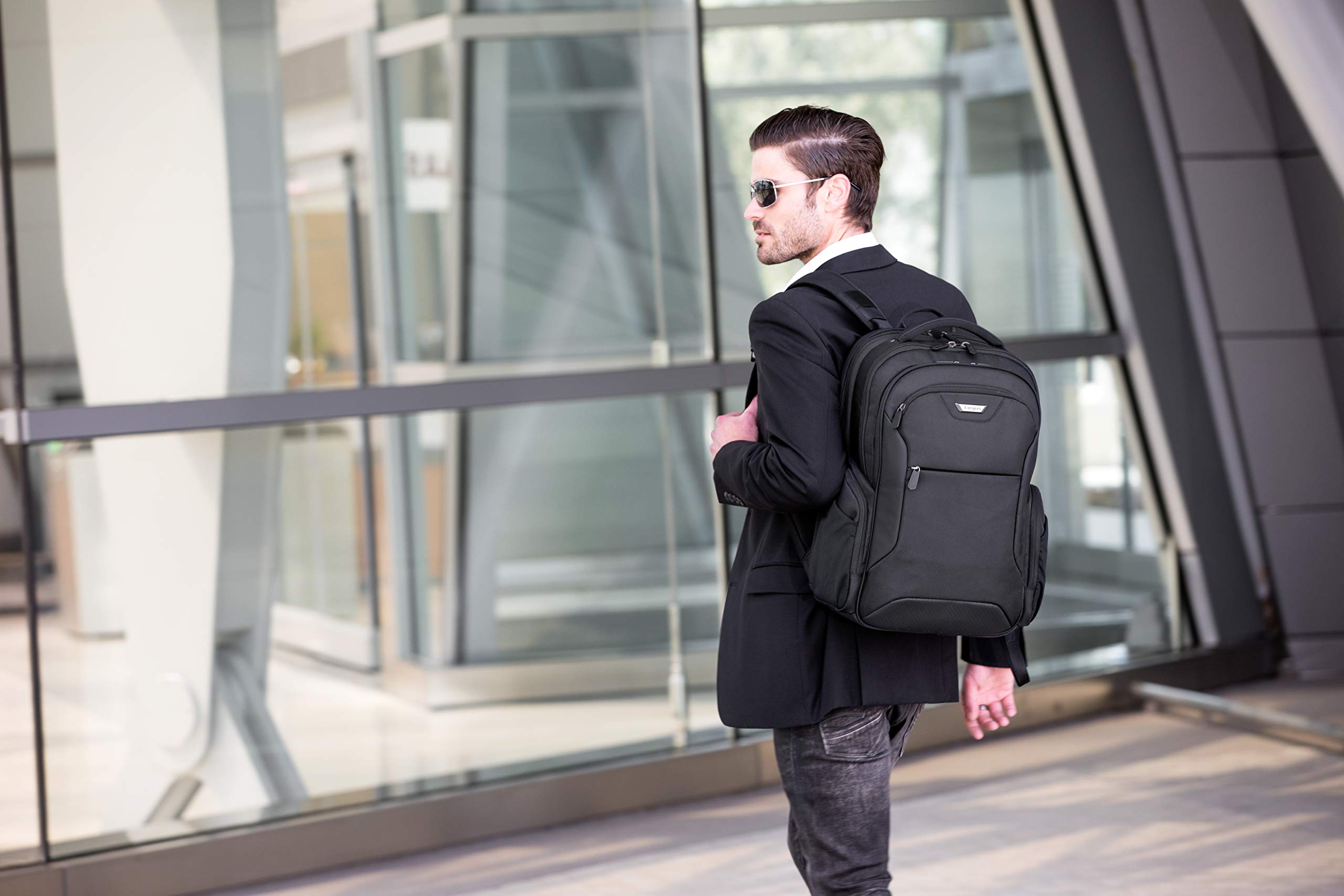 Targus 15.6 Inch Laptop Backpack - Durable Black Business Backpack for Men & Women - Perfect for Work, School, Travel & Commuting
