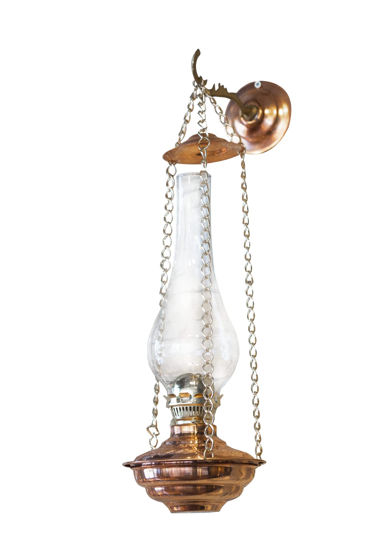 Vintage Copper Oil Lamp - Handcrafted Decorative Hanging Oil Lamp for Home Decor, Wedding, Meditation & Outdoor Lighting | Bakır Concept Elegant Design