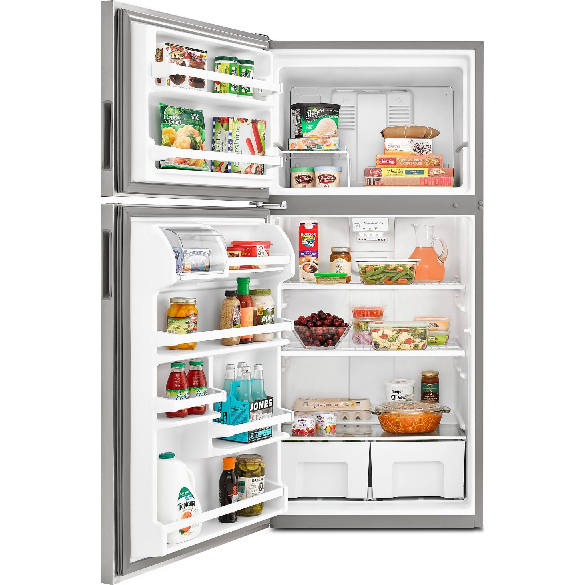 Amana 18.3 Cu. Ft. Top Freezer Refrigerator (ART318FFDW) - Energy Star Certified, White - Perfect for Kitchens, Apartments & Small Spaces