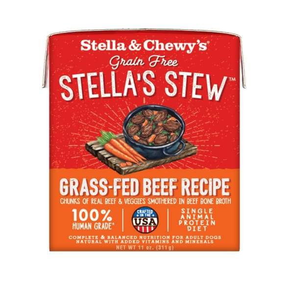 Stella & Chewy's Freeze-Dried Raw Dog Food - Grass-Fed Beef Stew Recipe, 11oz | High-Protein, Grain-Free for Puppies & Adult Dogs | Perfect for Training, Travel & Mealtime