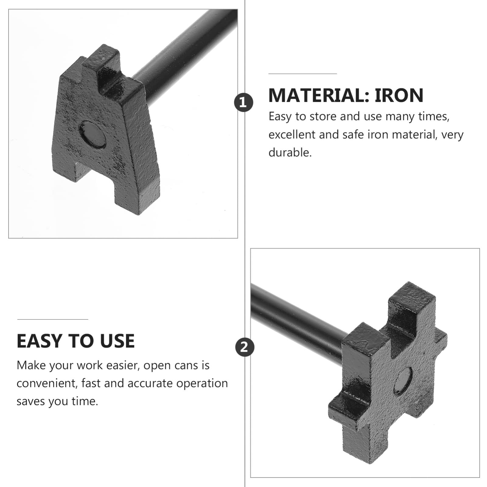 DOITOOL Universal Aluminum Paint Roller & Drum Wrench Opener - Dual Head Manual Oil Tank Bung Opener with Dip Handle for Professional Painting & Barrel Maintenance | Perfect for DIY Projects, Home Renovation & Industrial Use