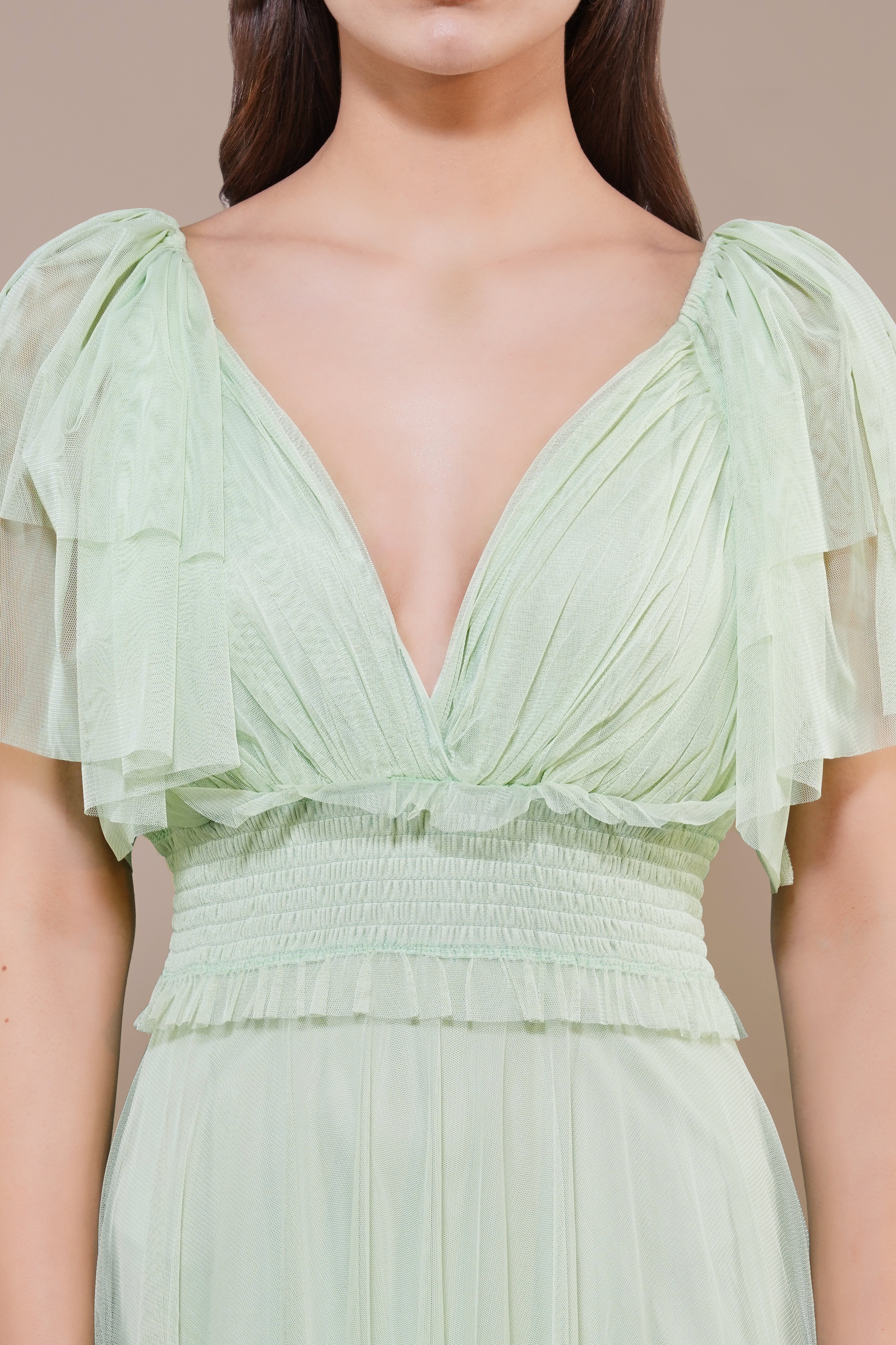Elegant Shelby Maxi Dress in Sage Green - Flowy Boho Summer Dress for Women | Perfect for Beach Vacations, Weddings & Casual Outings
