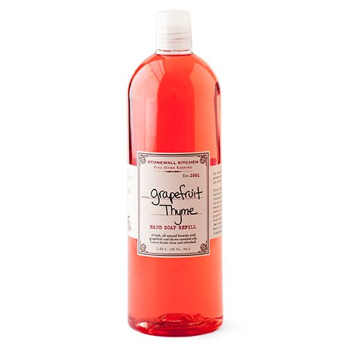 Stonewall Kitchen Grapefruit Thyme Hand Soap Refill - 35 oz | Natural Citrus & Herbal Scent | Perfect for Kitchen, Bathroom & Office Use