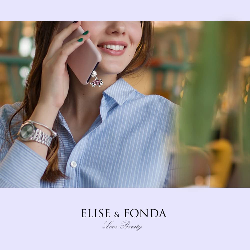 ELISE & FONDA TP78 Crystal Anti-Dust USB-C Charging Port Plug - Little Pig Phone Charm for Samsung Galaxy/Huawei/OnePlus/Xiaomi/Oppo (Pink) | Cute Dust Protector for Android Phones - Perfect for Travel, Office & Daily Use