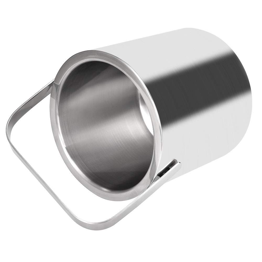 Premium Stainless Steel Ice Cube Container - 1.3L Double Walled Insulated Ice Bucket with Tongs, Lid & Metal Scoop - Perfect for Cocktails, Parties & Home Bar Accessories