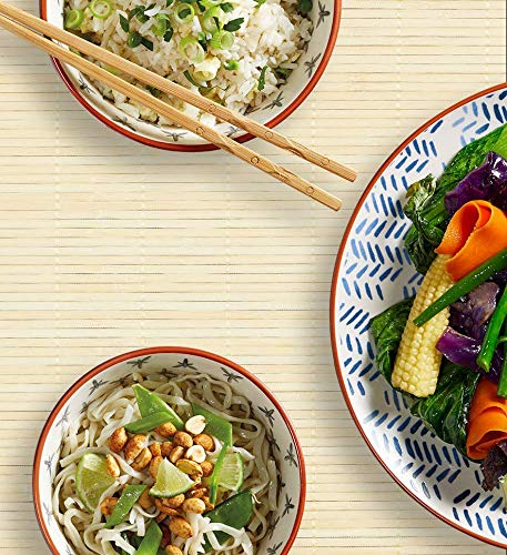 30cm Non-Stick Carbon Steel Wok with Wooden Handle - World of Flavors Oriental Stir Fry Pan for Asian Cooking, Home Kitchen & Professional Chef Use