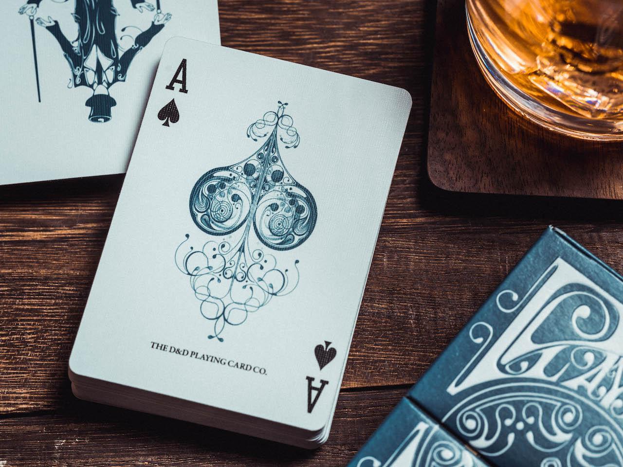 Smoke & Mirrors Playing Cards Set V8 Blue - Premium Magic Trick & Cardistry Deck for Performers & Collectors - Perfect for Magic Shows, Card Games & Gifts