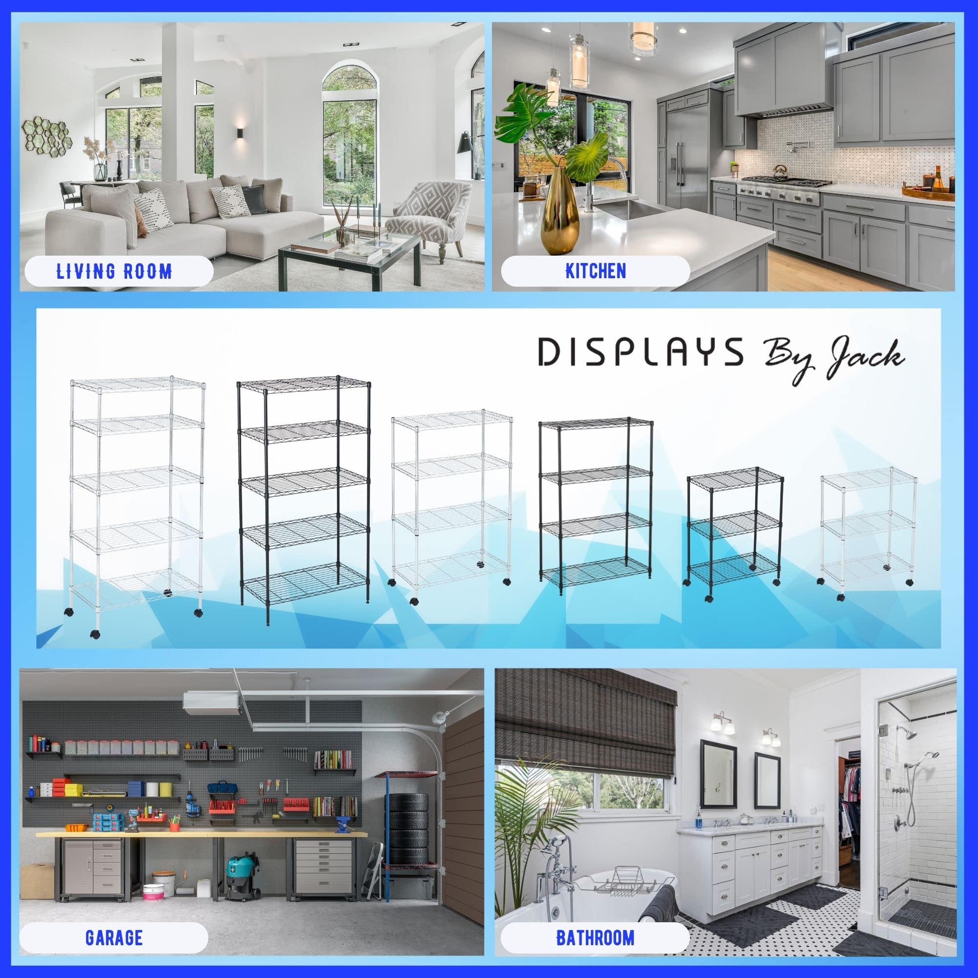 Heavy Duty 4 Tier Wire Shelving Unit - 14