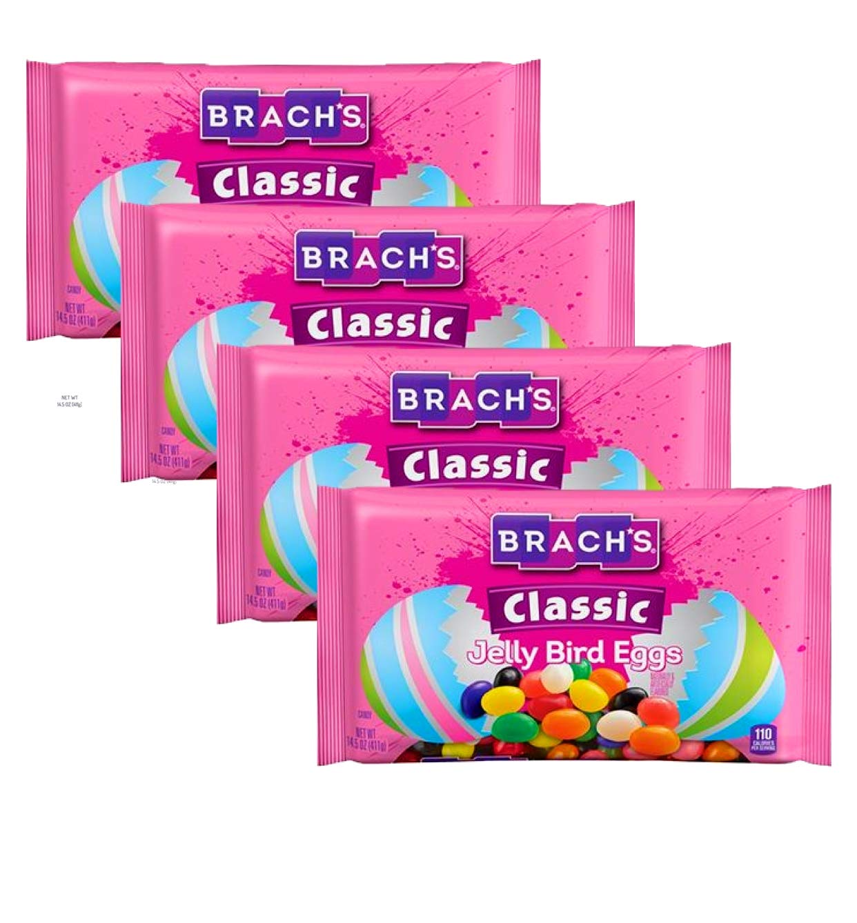 Brachs Classic Jelly Bird Eggs Easter Candy - 4 Pack (14.5 oz Each, 58 oz Total) - Bulk Jelly Beans for Easter Baskets, Party Favors & Holiday Treats