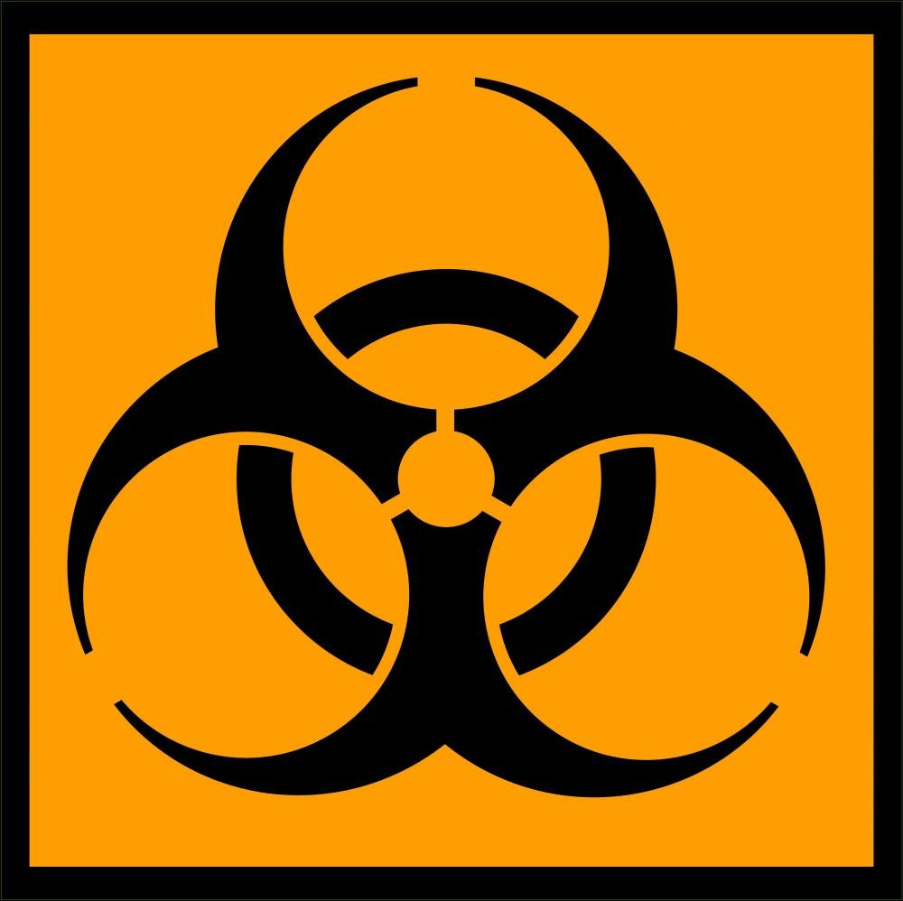 Radioactive Chemical Signs Peel and Stick Wall Decal - 24x24 Inches - Wallmonkeys WM153853 - Perfect for Labs, Science Classrooms & Industrial Safety
