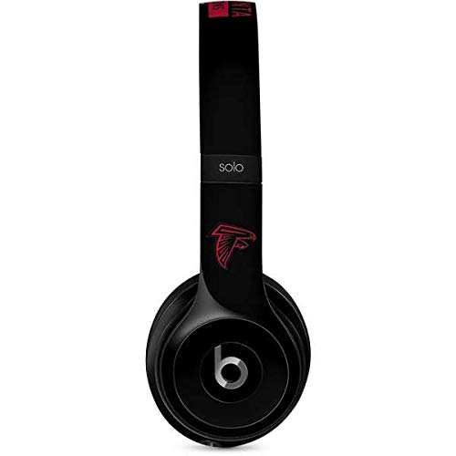 Official NFL Atlanta Falcons Black Performance Series Skin Decal for Beats Solo 2 Wired Headphones - Durable Vinyl Wrap Protector for Music Lovers & Sports Fans (Perfect for Gameday, Workouts & Travel)