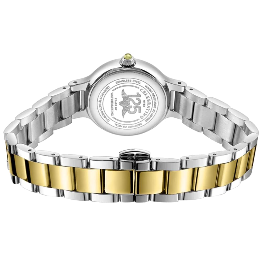 LB05136/41 Rotary Dress Watch for Men & Women - Elegant Stainless Steel Analog Wristwatch with Date Display - Perfect for Business, Formal Events & Everyday Wear