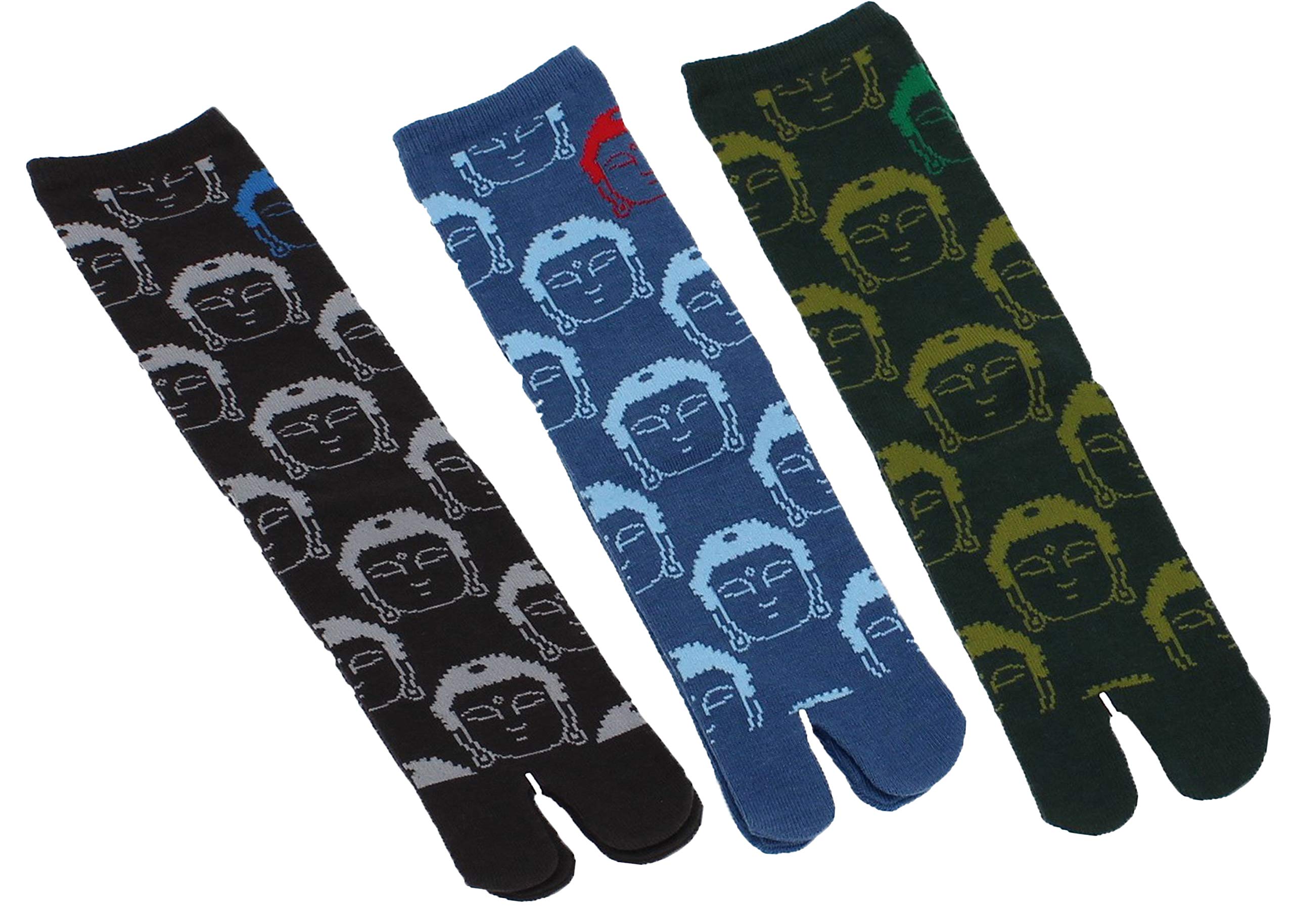 Tabi-Ji 3 Pairs Japanese Split Toe Socks for Women (US 7.5-9.5, 25-27cm) - Traditional Comfort for Yoga, Martial Arts & Indoor Wear