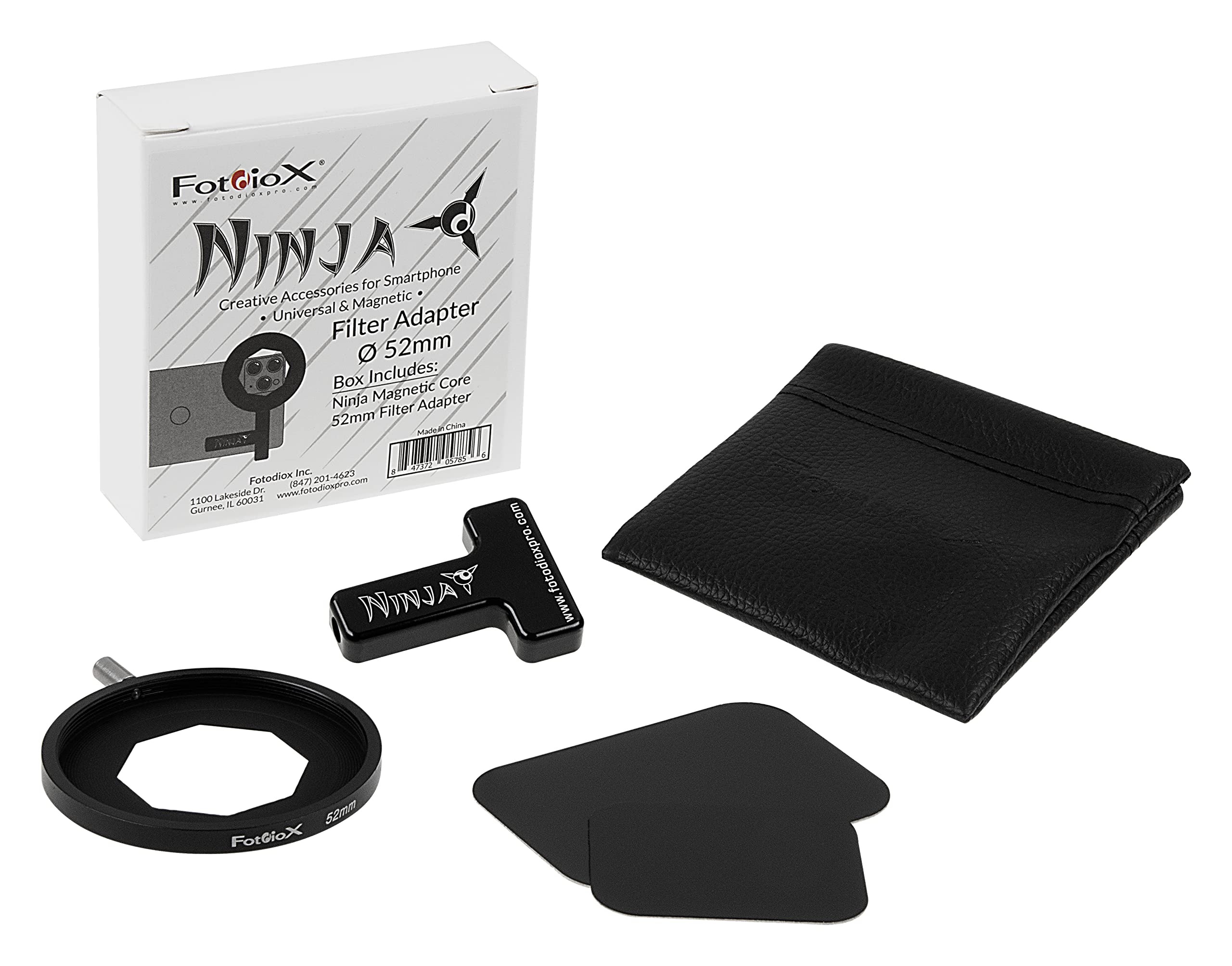 Ninja 52mm Magnetic Filter Adapter - Universal Smartphone Lens Mount for DSLR Camera Filters | Perfect for Vlogging, Photography & Content Creation