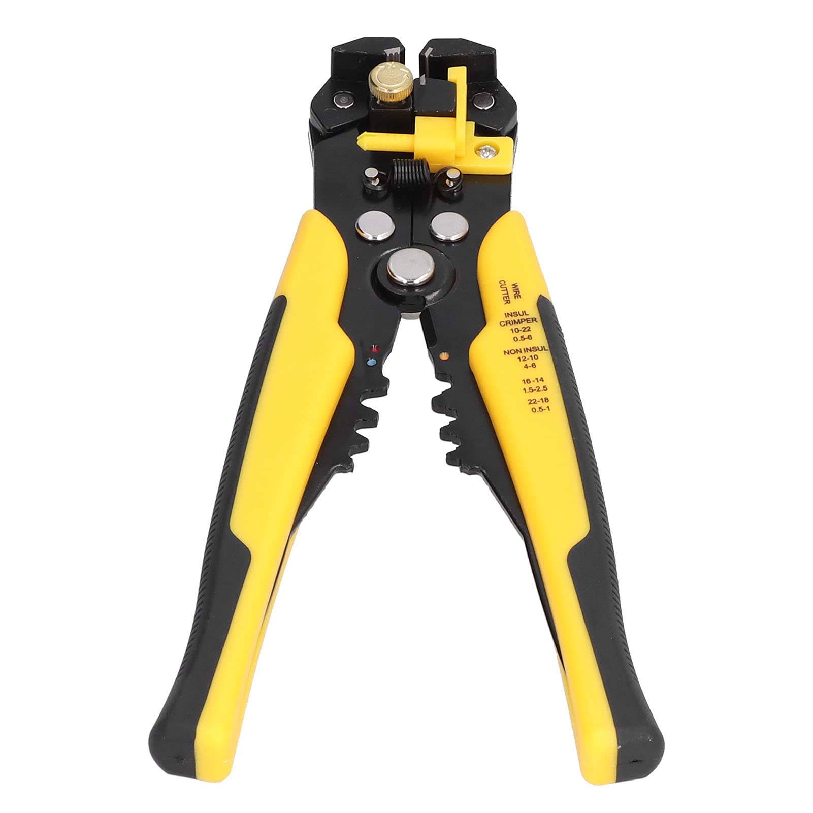 Self-Adjusting Wire Stripper with Cushioned Handle - Precision Crimping Tool for Copper & Aluminum Cables, Adjustable Limiter & Accurate Teeth Design - Ideal for Electricians, DIY Projects & Home Repairs