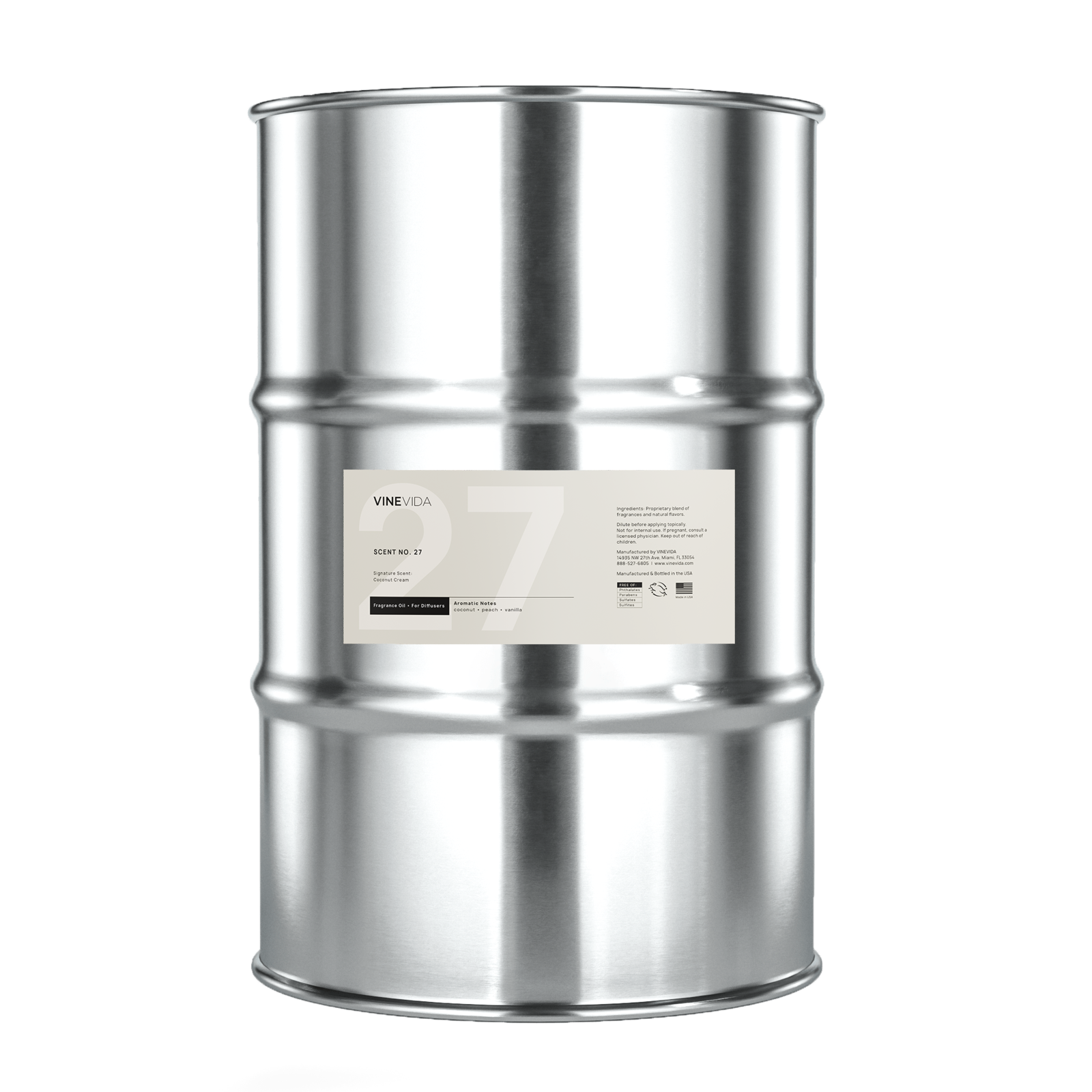 No. 27 Coconut Cream Fragrance Oil for Aromatherapy - Perfect for Home, Office & Spa Relaxation with Cold Air Diffusers