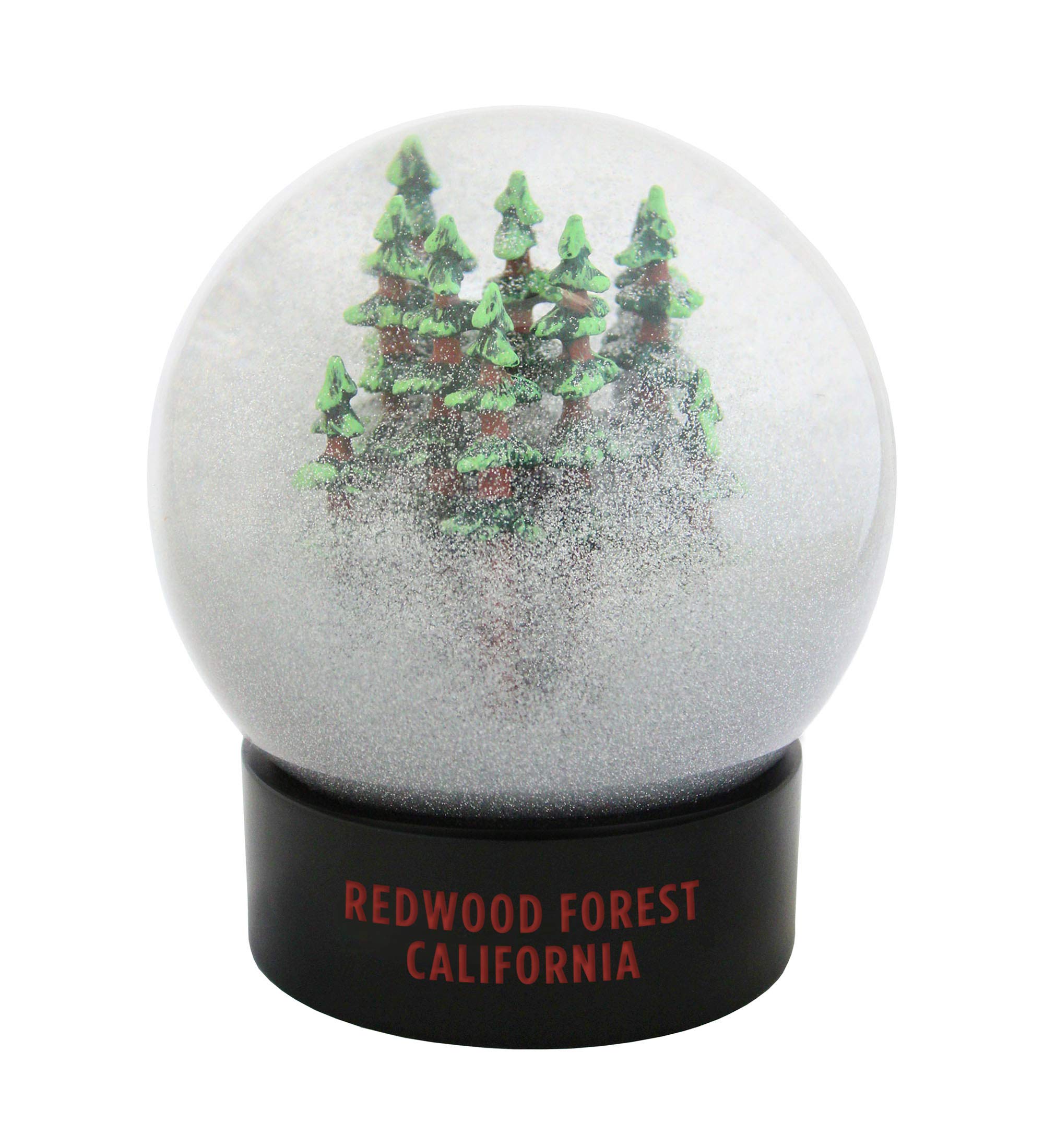 Hand-Painted Redwoods California Fog Snow Globe - Perfect for Home Decor, Gifts & Collectibles | Christmas, Office Desk & Shelf Display