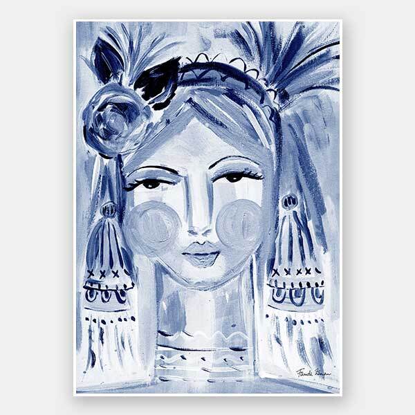 Creative Indigo Unframed Art Print - Handmade Wall Decor for Living Room, Bedroom & Office - Perfect for Home & Office Decor