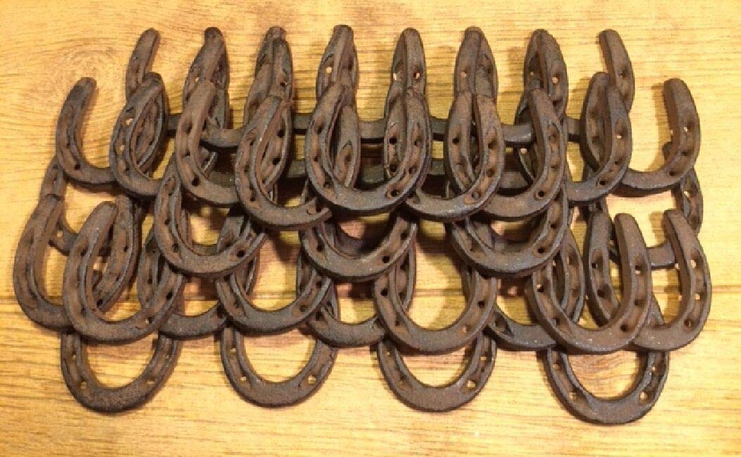 50 Pack Small Cast Iron Horseshoes 3.75