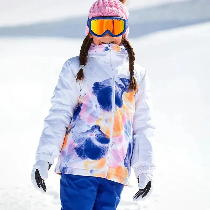 ROXY Girls' Greywood Snow Jacket - Waterproof Winter Coat for Kids - Perfect for Skiing, Snowboarding & Outdoor Adventures