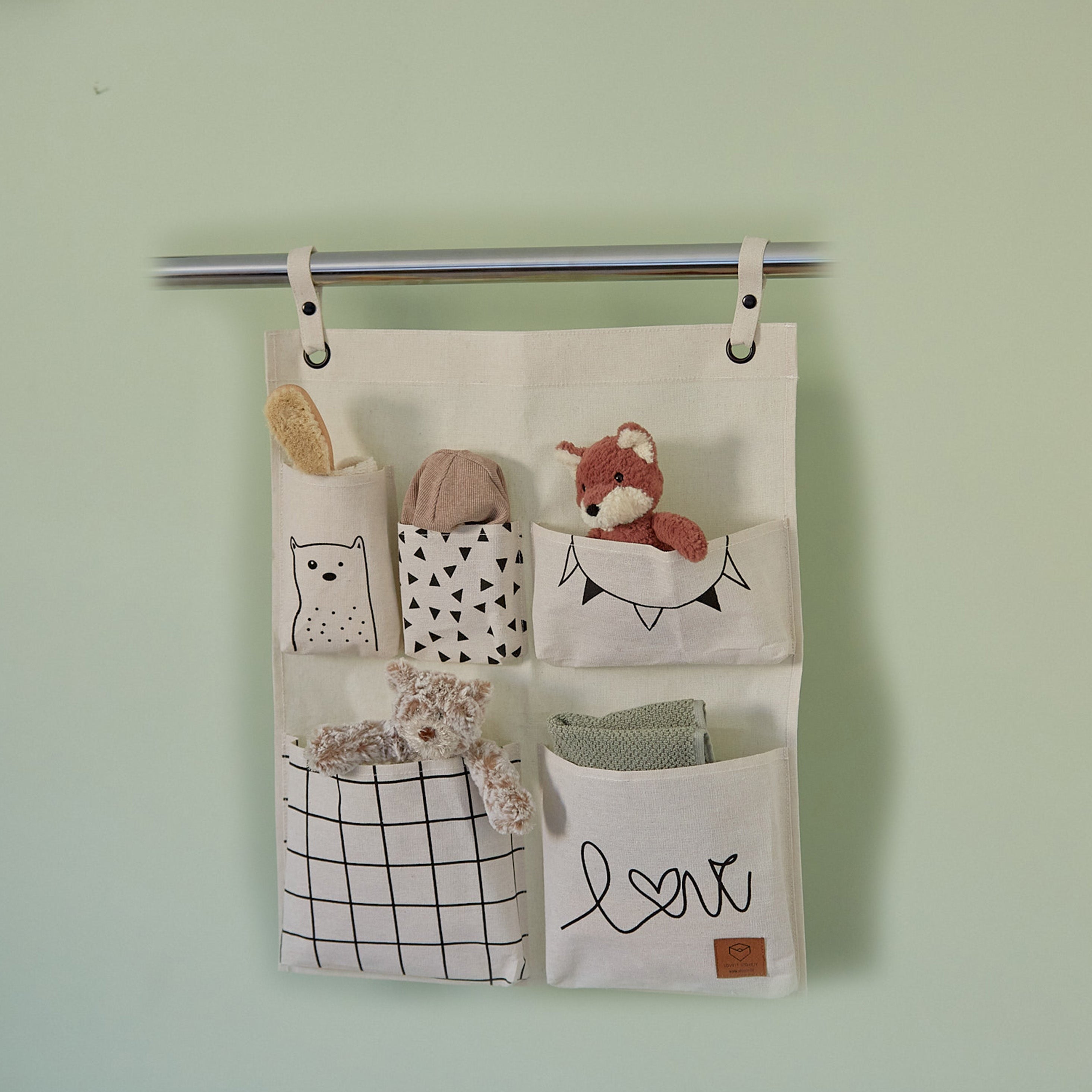 5-Pocket Hanging Organizer for Closet, Bathroom, or Nursery - Space-Saving Storage Solution for Clothes, Toys & Essentials