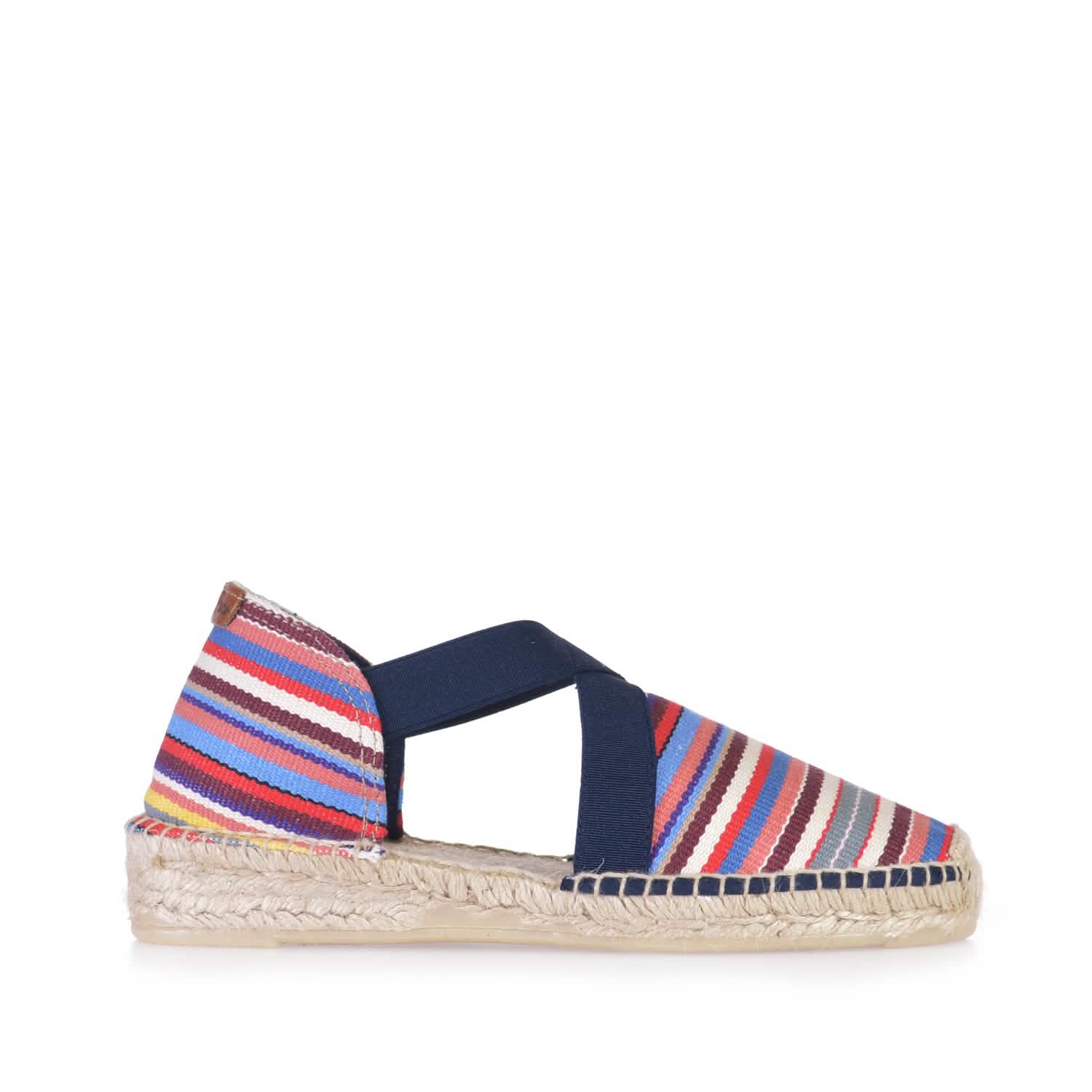 Women's Striped Cotton Blend Wedge Espadrille Shoes - Comfortable Summer Casual Flats for Beach, Vacation & Everyday Wear