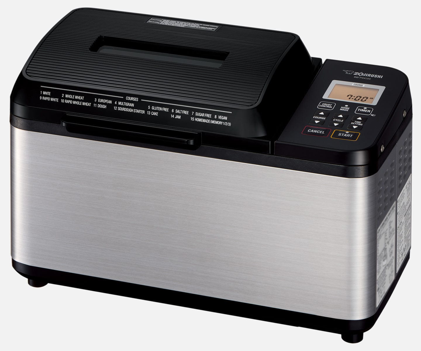 Zojirushi Virtuoso Plus 2-Pound Bread Maker Machine for Homemade Loaves - Perfect for Baking Fresh Bread, Artisan Dough & Gluten-Free Recipes at Home