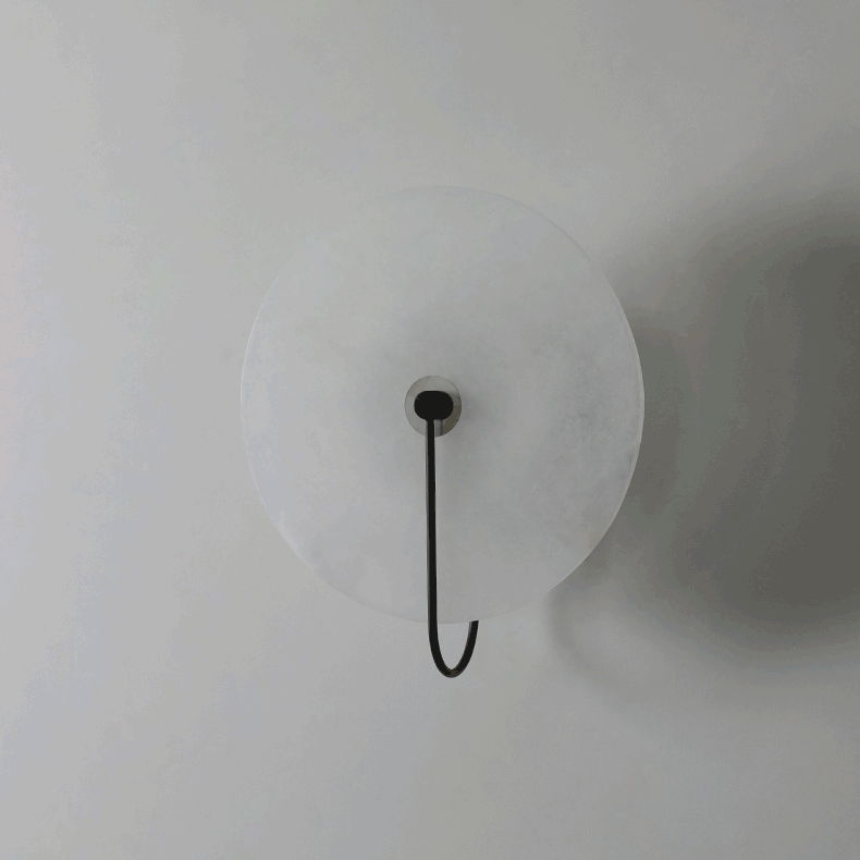 Modern Alabaster LED Wall Lamp - Energy Efficient Dimmable Light Fixture for Bedroom, Living Room & Hallway Decor