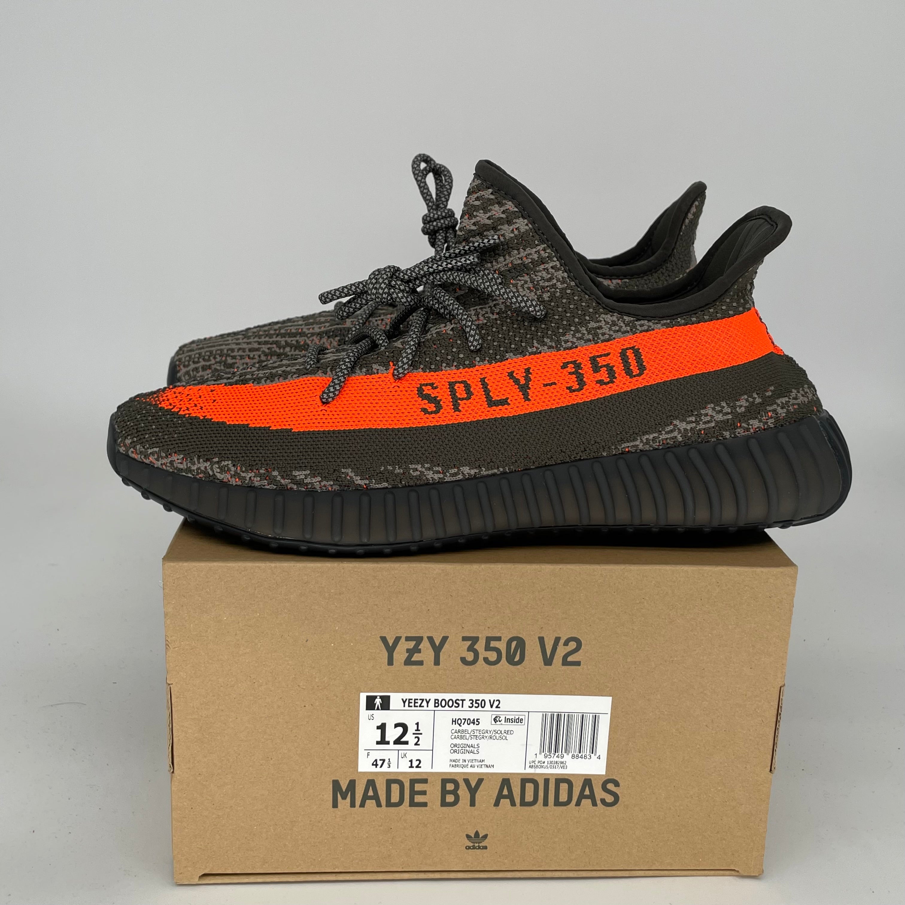 Adidas Yeezy Boost 350 V2 Carbon Beluga - Men's Size 12.5 (HQ7045) | Running Shoes, Casual Sneakers for Streetwear & Gym Workouts