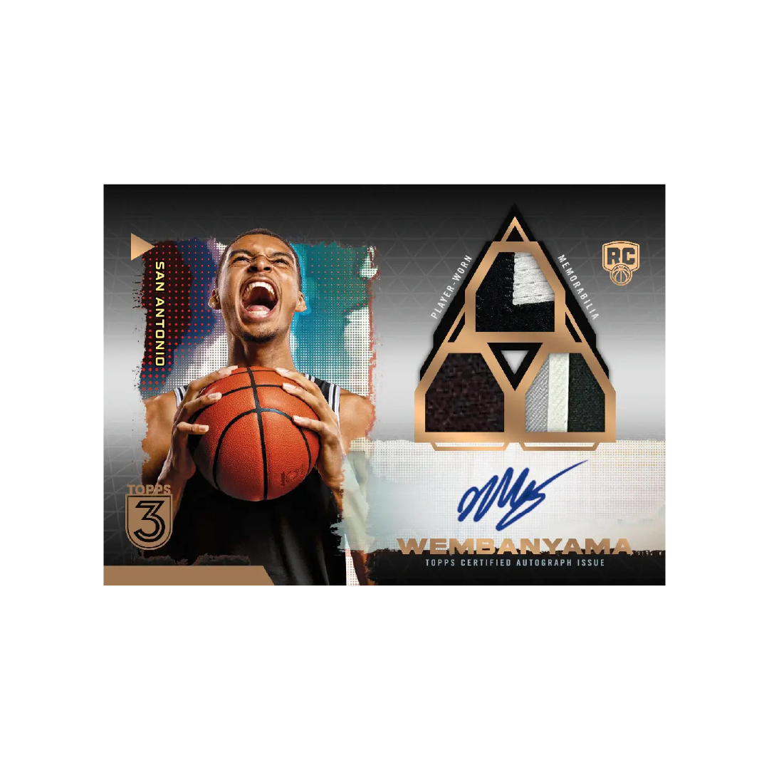 2023-24 Topps Three Basketball Hobby Box - Collectible Trading Cards for NBA Fans & Sports Memorabilia Enthusiasts - Perfect for Trading, Collecting, and Displaying