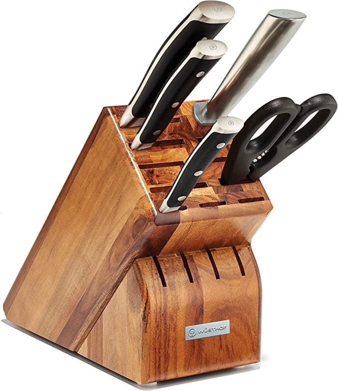 Wusthof Classic Ikon 6-Piece Knife Block Set - Premium German Kitchen Knives for Professional Chefs & Home Cooking - Perfect for Meat Cutting, Vegetable Chopping & Food Preparation