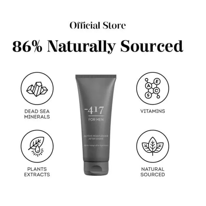 Minus 417 Men's Active Moisturizing After Shave Balm - Soothing Post-Shave Care for Sensitive Skin - Perfect for Daily Grooming & Travel