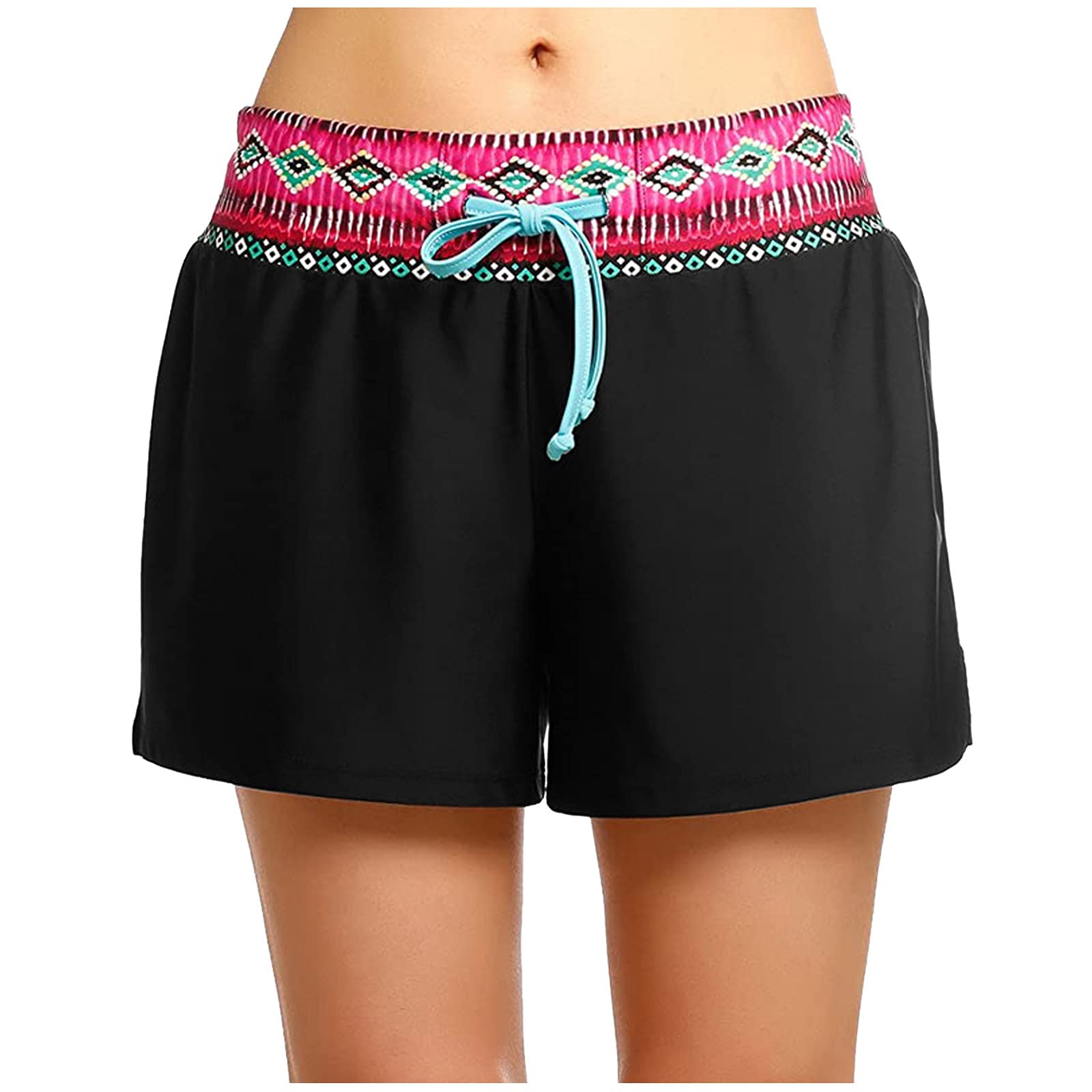 Women's Hiking & Running Shorts - Loose Fit Athletic Yoga Pants with Printed Design for Outdoor Sports, Fitness & Casual Wear
