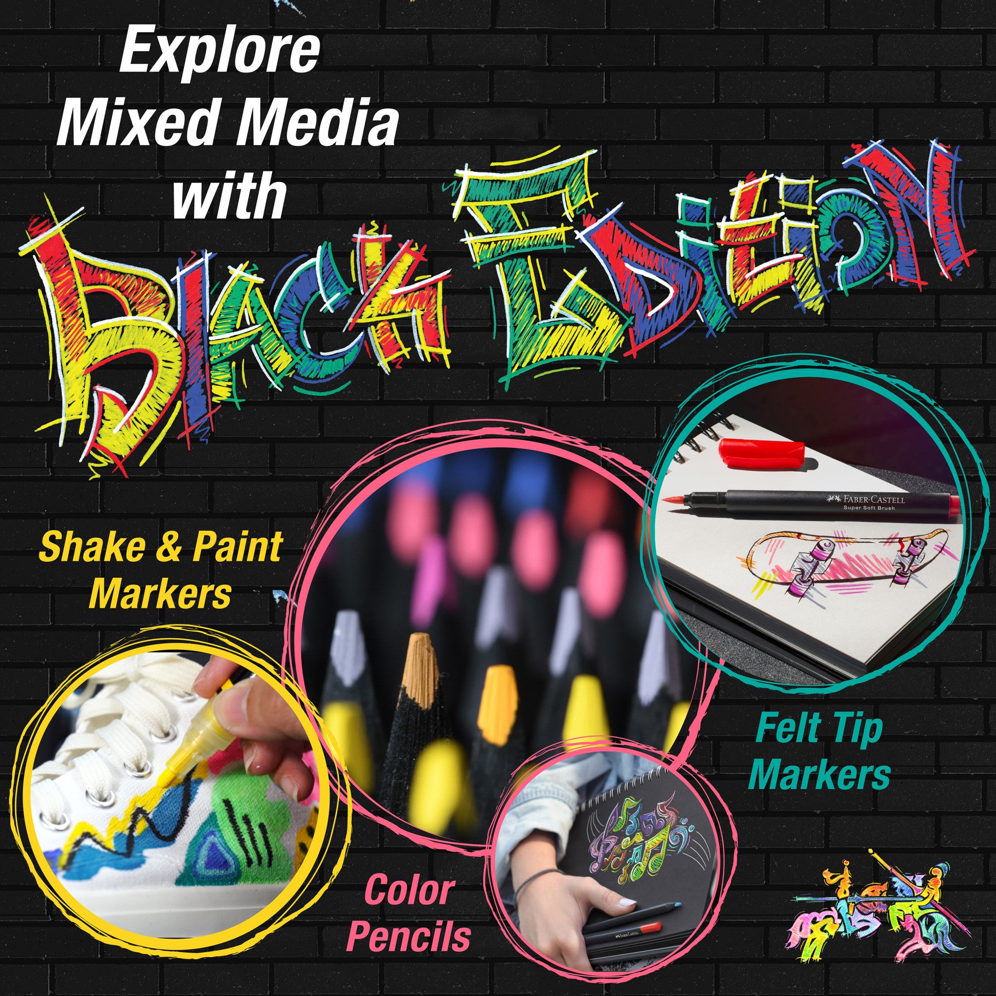 Black Edition Shake & Paint Markers - Set of 2 (Black & White) #285503 - Perfect for DIY Crafts, Art Projects, and Home Decor
