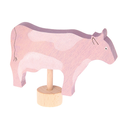 Grimm's Wooden Birthday Ring Decoration - Handmade Cow Design for Kids' Birthday Parties & Nursery Decor