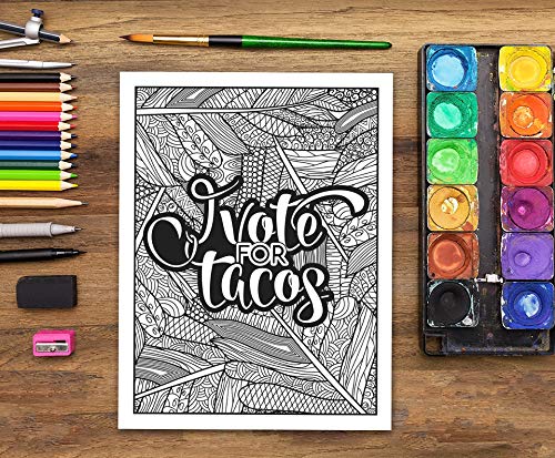 Taco Life: A Spicy Adult Coloring Book for Stress Relief & Creativity - Fun Mexican Food Themed Art Therapy for Relaxation & Mindfulness