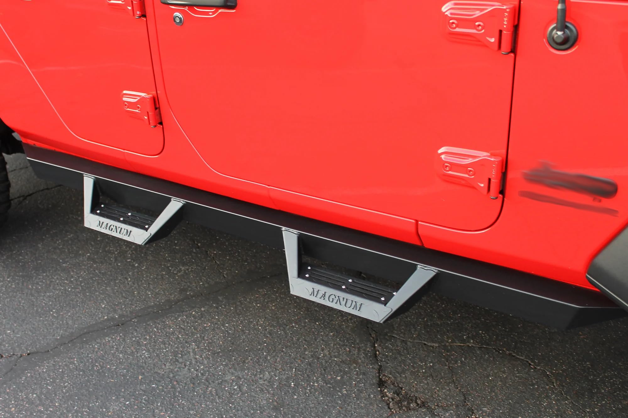 Raptor Series Magnum RT Drop Steps Running Boards - Black for 2020-2023 Jeep Gladiator | Heavy-Duty Nerf Bars for Off-Road & Truck Protection