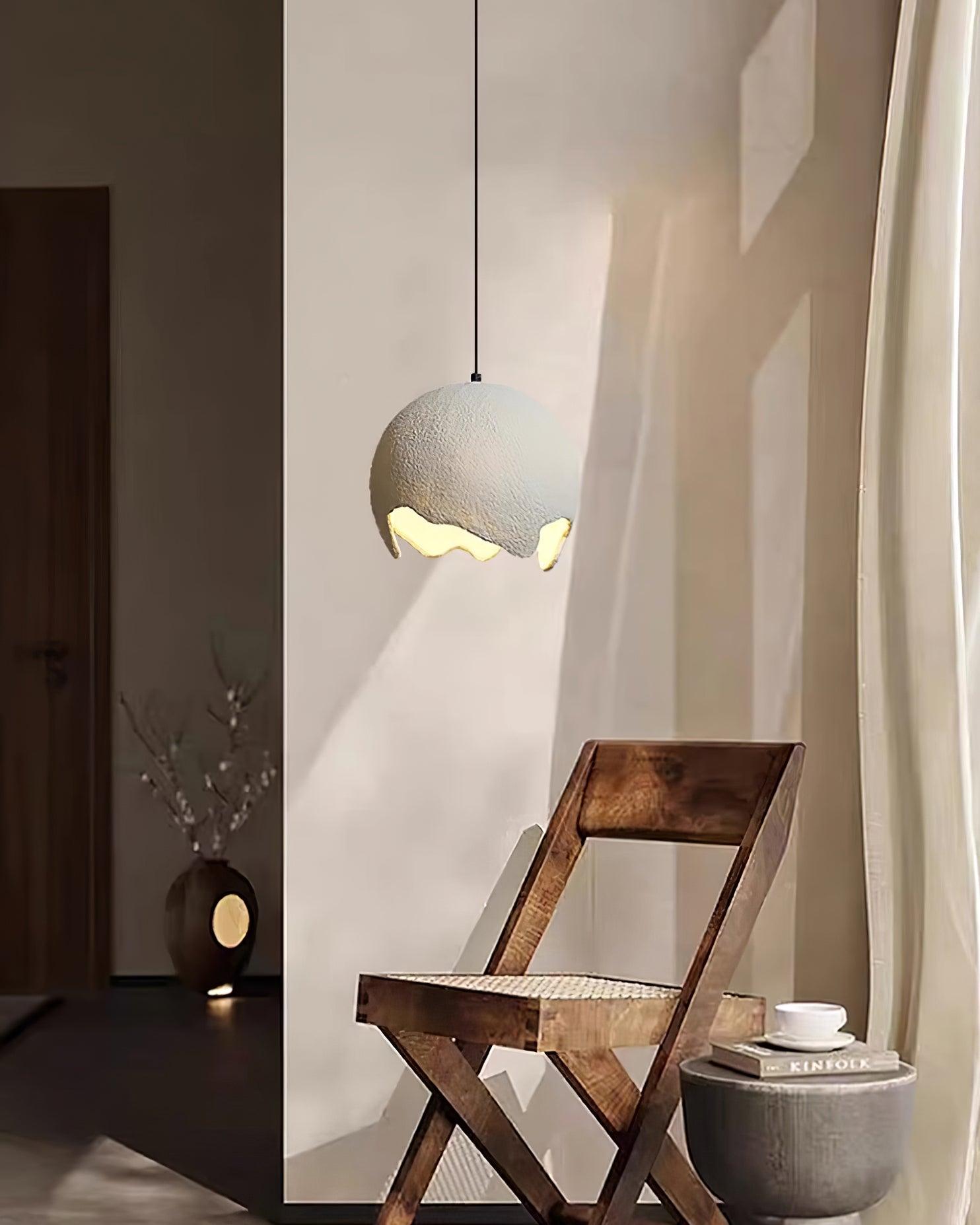 Modern Geometric Resin Pendant Light - Handcrafted Hexagon Ceiling Lamp for Dining Room, Kitchen Island & Bedroom Decor - Dimmable LED Lighting Fixture