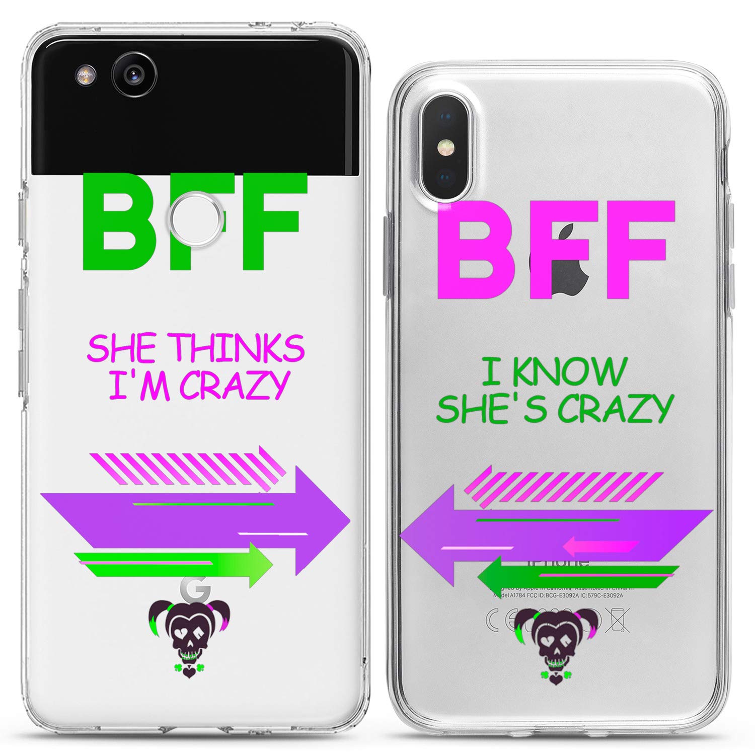 Matching Couple Phone Cases for iPhone 16/15/14/13/12/11 Pro Max/Mini/XS/X/8 Plus/7/XR/SE - Cute Silicone Love Pair Cover for Anniversary, BFF, Couples & Teens - Perfect Gift for Valentine's Day, Christmas and Special Occasions