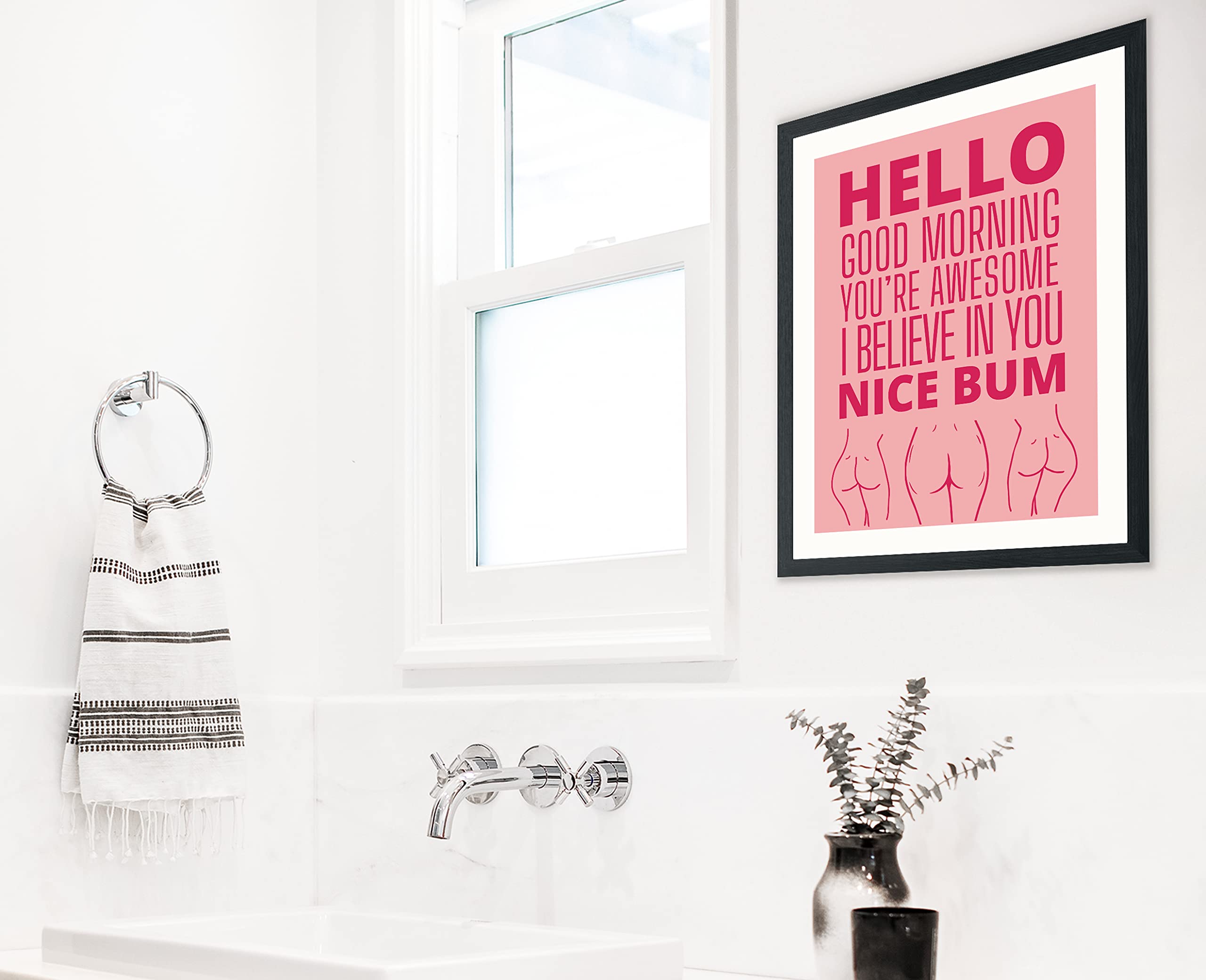 Roxbury Row Pink Motivational Wall Art - Inspirational Decor for Women & Girls, Best Friend Gift, Blush Pink Room Decor for Girlfriend, Teen Bedroom, 8x10 Unframed - Perfect for Bedrooms, Offices & Dorm Rooms